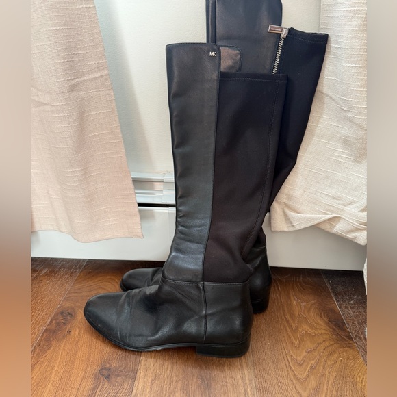 Michael Kors genuine leather neoprene knee high boots black 9.5 women’s - Picture 5 of 8